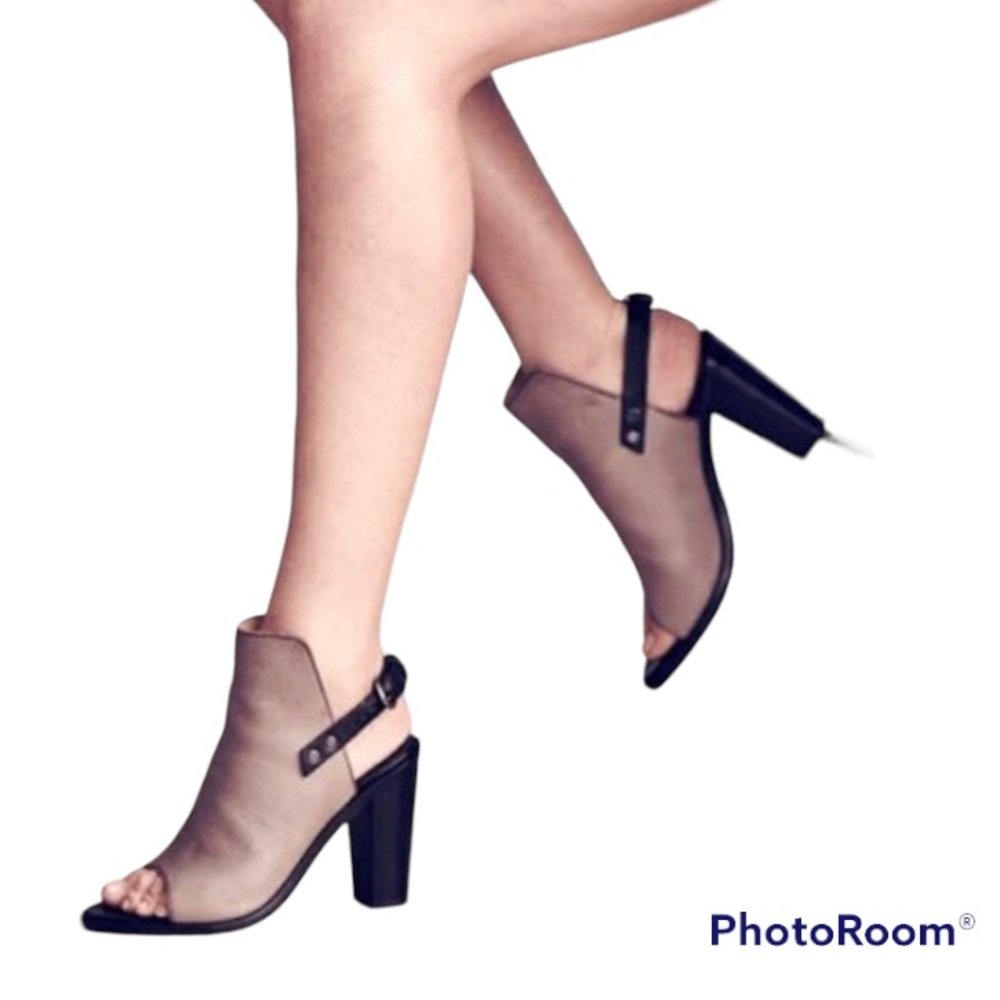 Rag & Bone Peep Toe Heel Wyatt Open Toe Leather Sandals Size 9
